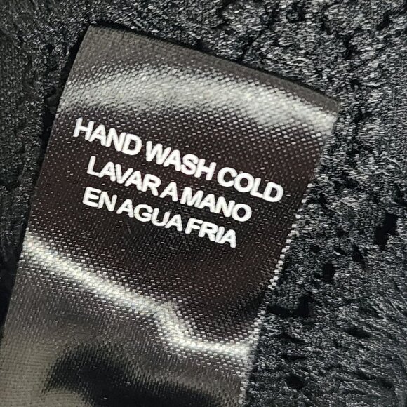 Roolee Dress Womens Size S Small Solid All Black Crochet Lace Overlay Zip Up - Picture 8 of 8